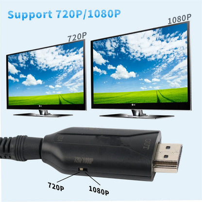 USB Cable Line For HDTV Monitor Display Wii To HDMI Adapter HD 720P/1080P