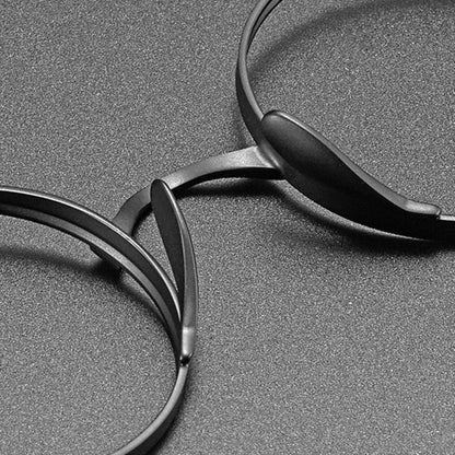 Unisex Classic Titanium Retro 45mm Round Eyeglasses Frames Fashion Black nq