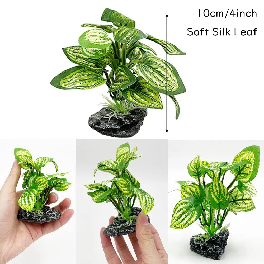 Smoothedo-Pets Fish Tank Decorations Aquarium zzzz-s, Mix-leaf-set-c