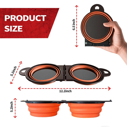 Collapsible Magnetic Parts Tray Set, Foldable Trays, orange