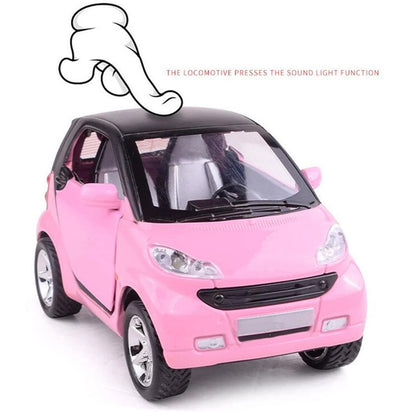 1:32 Model Car Toy Vehicle Kids Gifts With Sound&Light For Smart ForTwo Pink