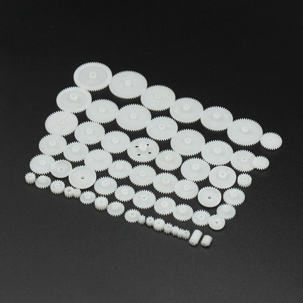 58Pack Different Size Plastic Gear Modulus 0.5 Assortment RC Car Robot Toy Motor