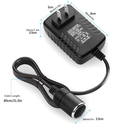 1PCS Car Cigarette Lighter Converter Equipped With LED Charging Indicator
