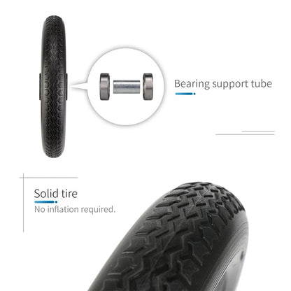 Wiykkur 12 Inch Wheelchair Wheels Replacement (1 12 1/2 x 2 1/4" Black, Black