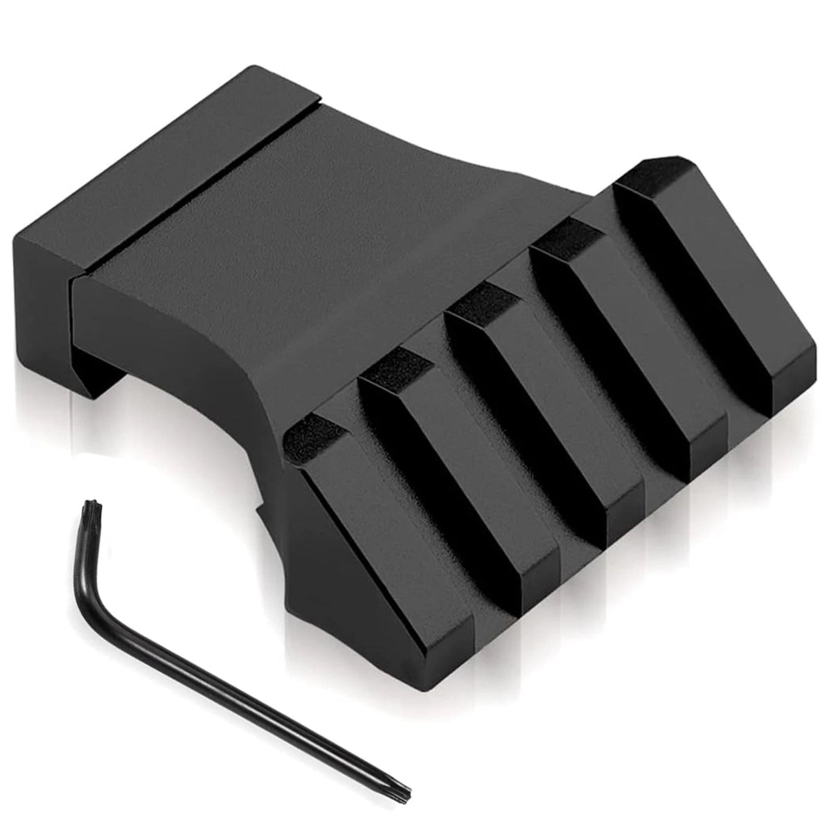 Bontok Picatinny Offset Rail Mounts, 45 Degree 4 slot, Black
