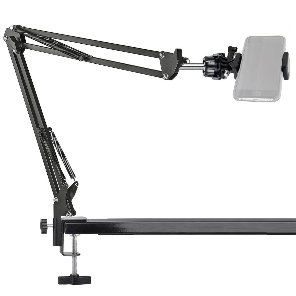 Phone Video Stand,Overhead Camera Mount Compatible with iPhone Samsung Black