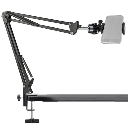 Phone Video Stand,Overhead Camera Mount Compatible with iPhone Samsung Black