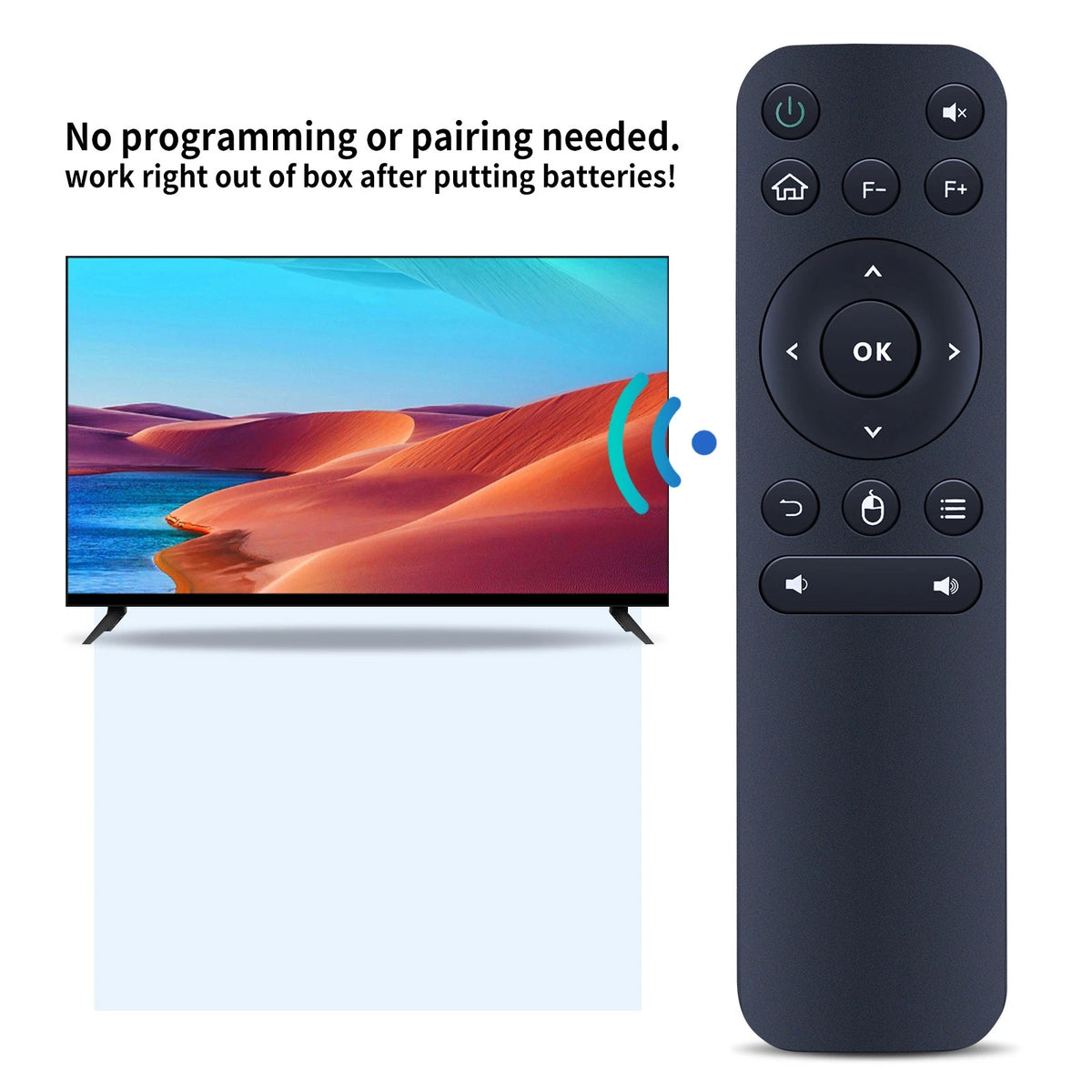 Replacement Remote Control For WTONISY 360 Rotating Mini Projector