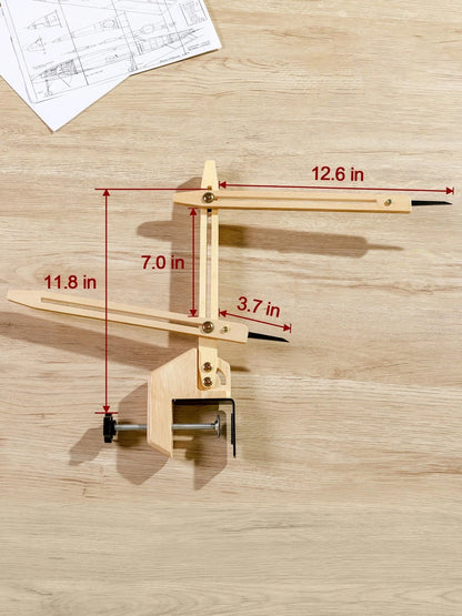 BKALEME Pottery Throwing Gauge, 2 Ways to Install, Compact Clip-on Wood