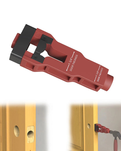 Door Latch Mortise Tool Help Remove Material for Clean Cutting, Red