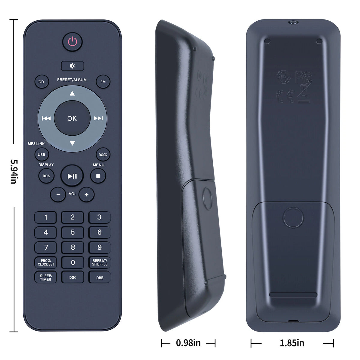 RC31A-T2 Remote Control For Philips Micro Music Dock Audio System DCM3060