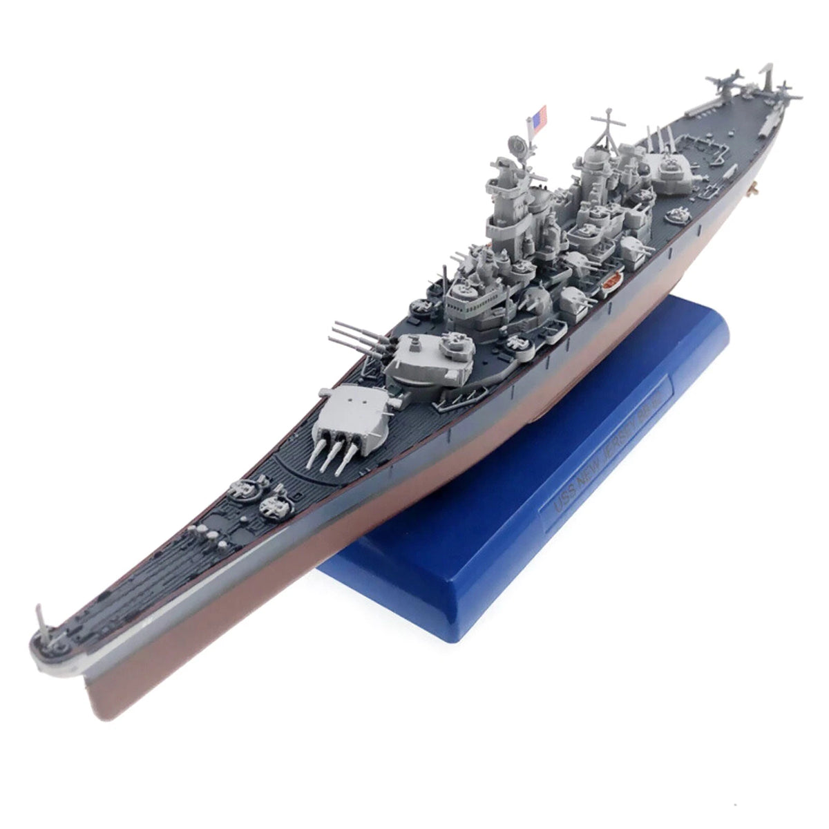 Alloy 1/1000 Scale WWII USS  Jersey BB-62 Battleship Model Gifts Collection