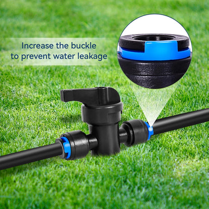 10 Pack 1/4" Drip 2.66 cubic inches, Irrigation Shut Off Valve
