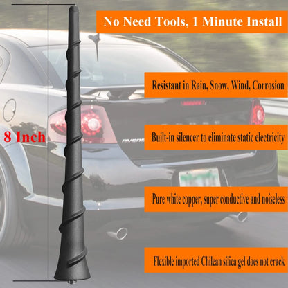Dodge Avenger 8 Inch Flexible Rubber Antenna Replacement (2011-2015)
