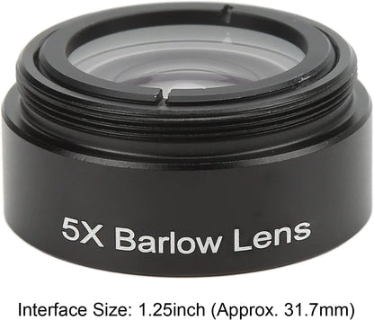 VBESTLIFE 5X Barlow Lens, M28.6 Threaded Stereo Microscope Auxiliary...