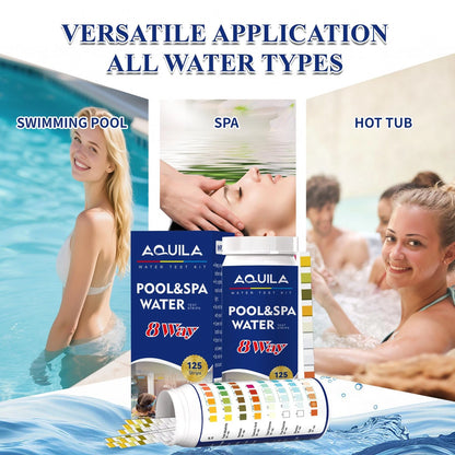 Pool Salt Test Strips Kit, 8 Way 125CT Water for Saltwater