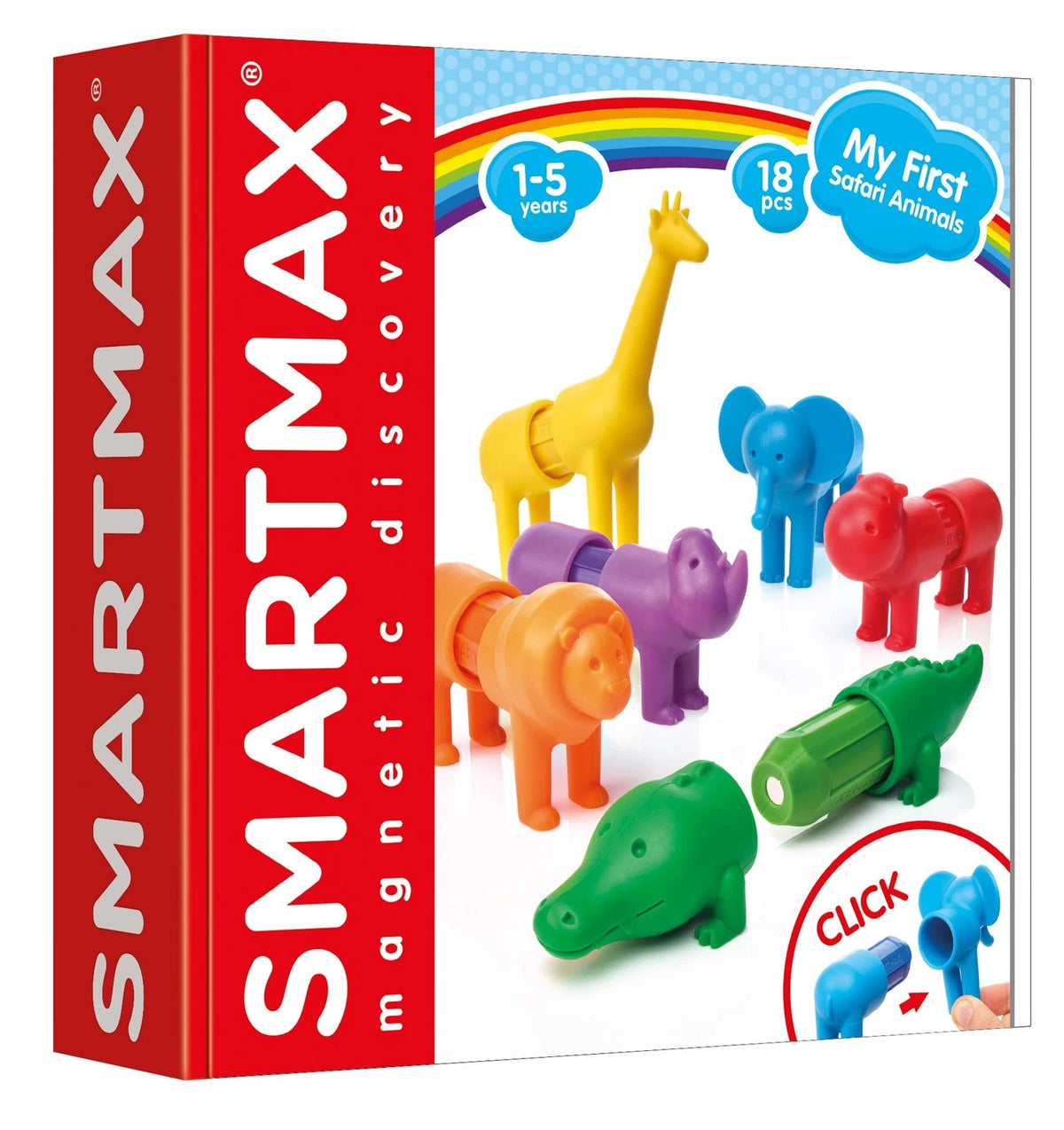 SmartMax My First Safari Animals STEM Magnetic 38 x 8 x 30 cm, Multicolor