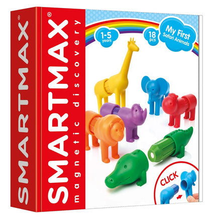SmartMax My First Safari Animals STEM Magnetic 38 x 8 x 30 cm, Multicolor