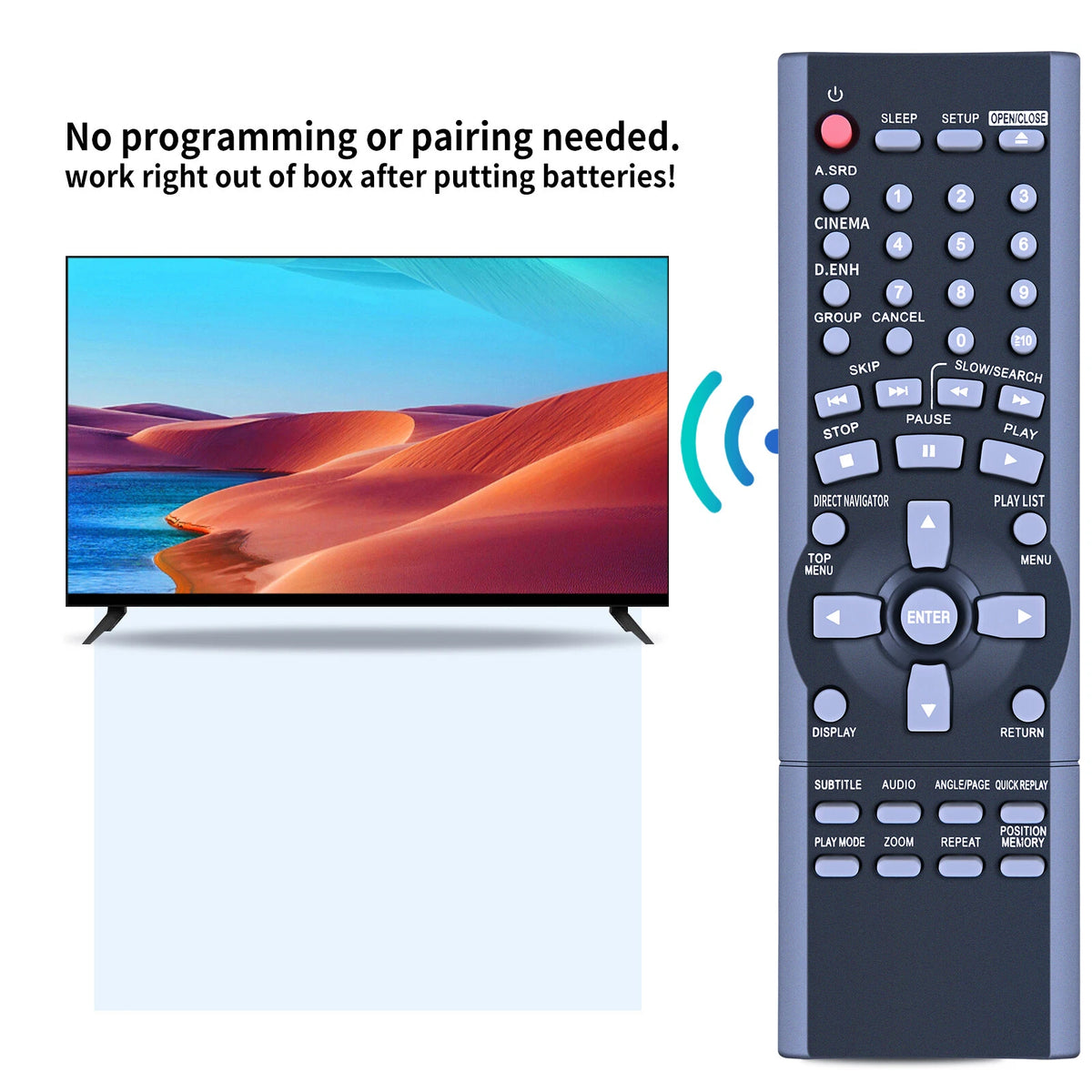 EUR7621010 Remote Control For Panasonic DVD Player DVD-S31 DVD-S35 DVD-S31S