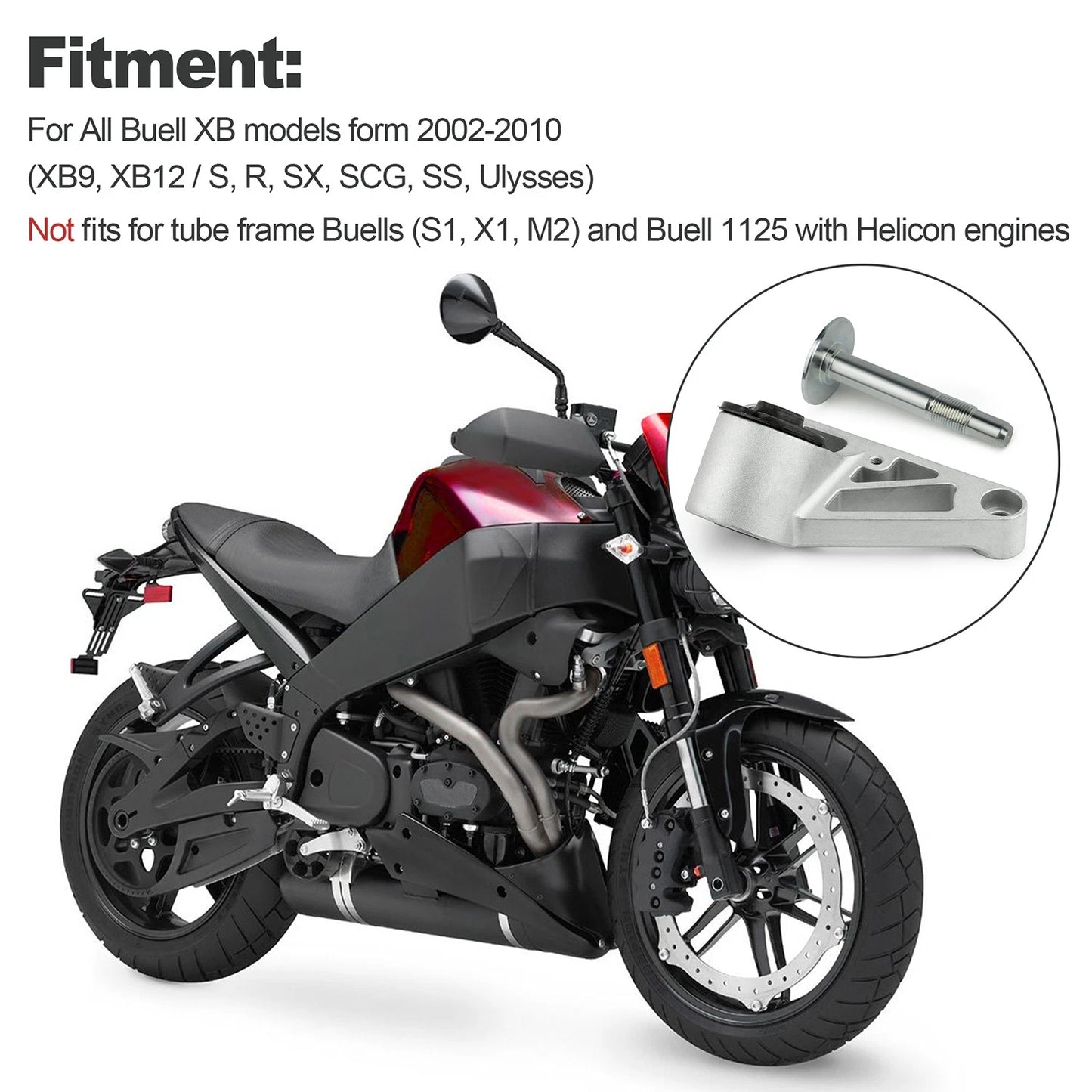 Front Isolator Kit for Buell XB Models form 2002-2010 (XB9, XB12 / S, R, SX, SCG