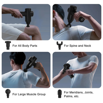 Mebak 7 Massage Gun, Gun Deep Tissue for Pain Relief, Muscle Black