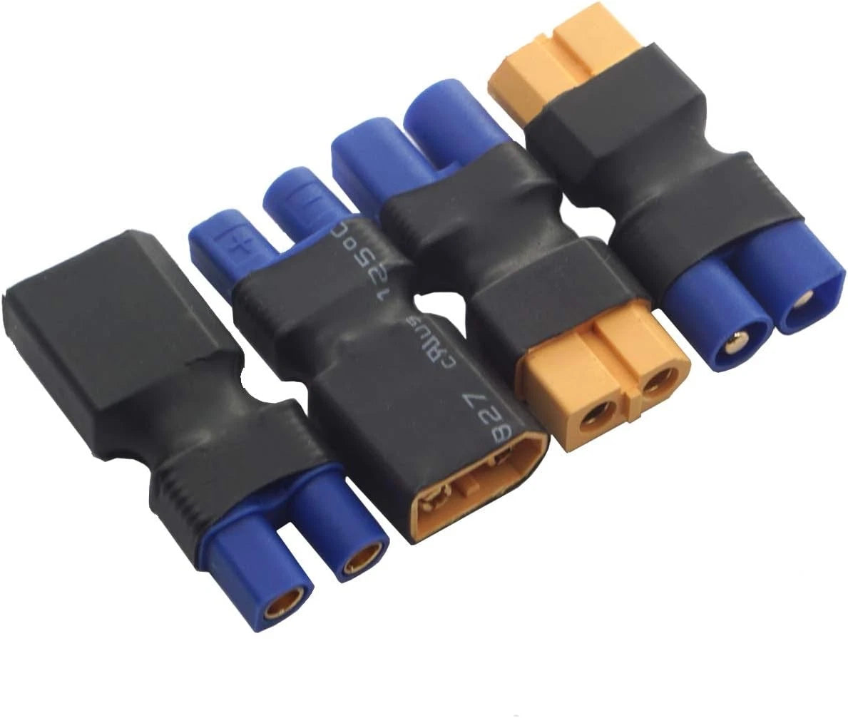 2Pair ShareGoo RC XT60 to EC3 Plug Female Male Adapter Connector for Black