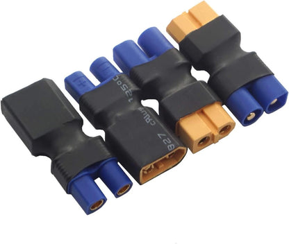 2Pair ShareGoo RC XT60 to EC3 Plug Female Male Adapter Connector for Black