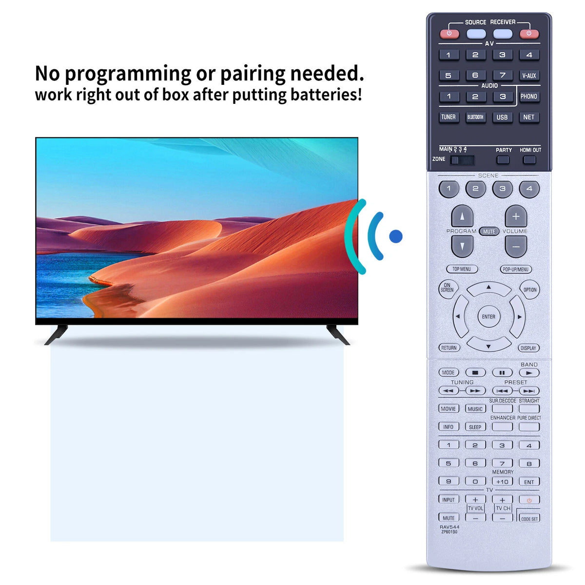 for Yamaha AV Receiver Remote Control RAV544 RX-A2050 RX-A2060 RX-A3050 RX-A3060