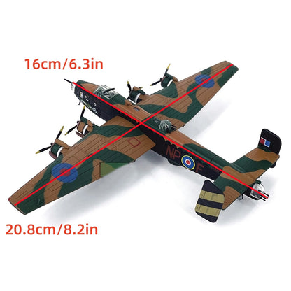 16cm 1/144 WWII For Handley Page Halifax B.Mk III Bomber Model Static Display