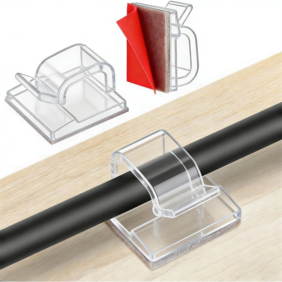 100PCS 0.55 * inch Cable Length: inches, Width: clear