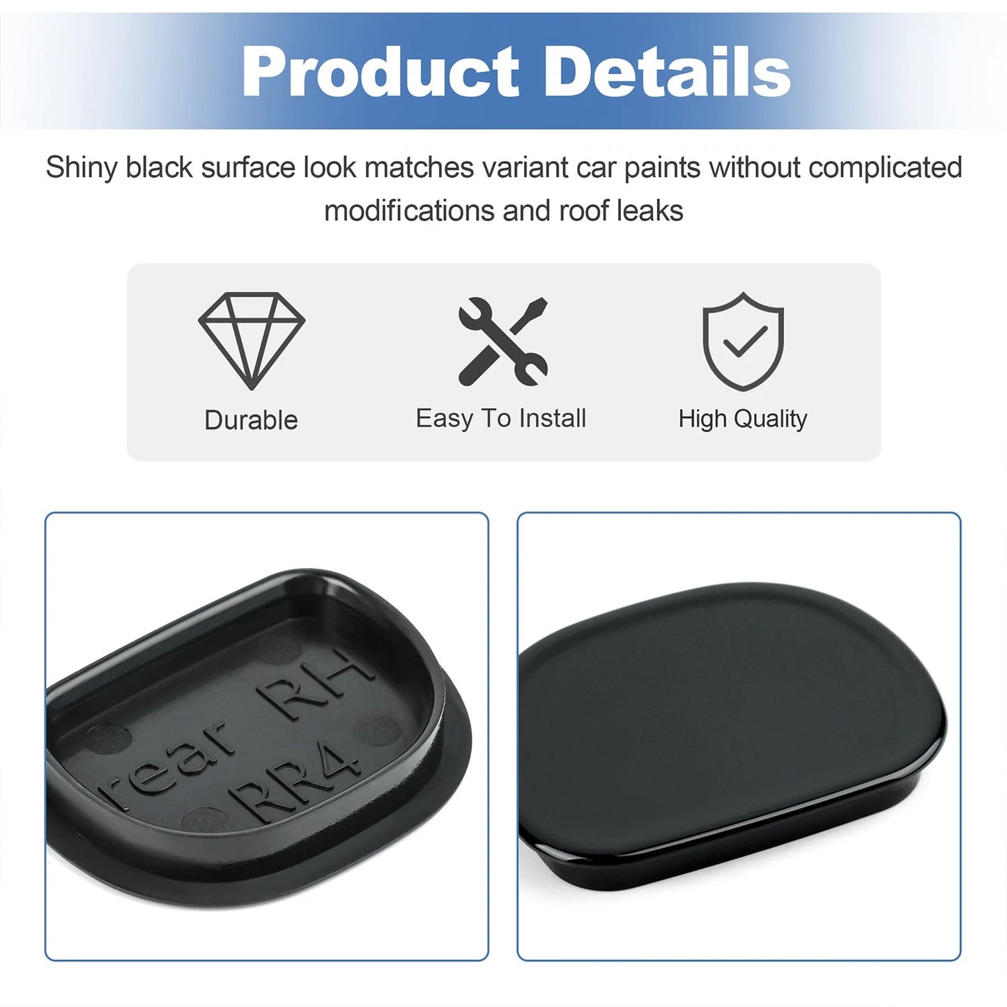 Roof Rail Crossbar End Cap Hole Plug Cover Removal Kit For Infiniti QX70
