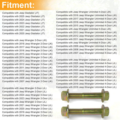 6104242AA, 6104718AA M12x1.50 Hex Bolt for Jeep Wrangler JL, JK & Gladiator JT