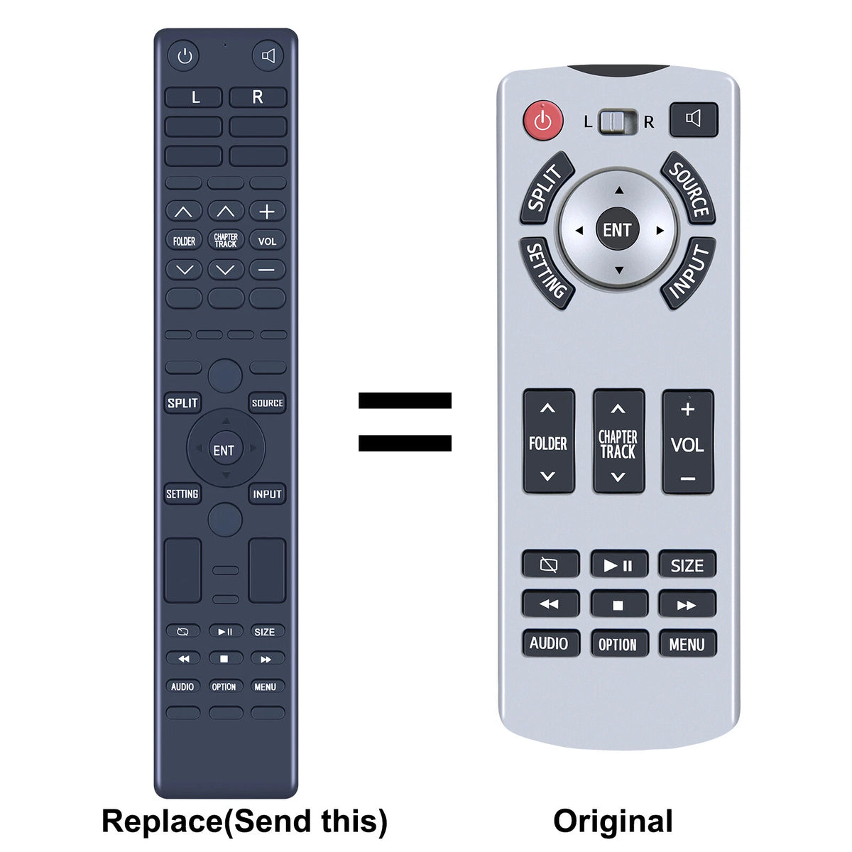 Replacement Remote Control For 2017-2020 Toyota Sienna DVD 86170-50500