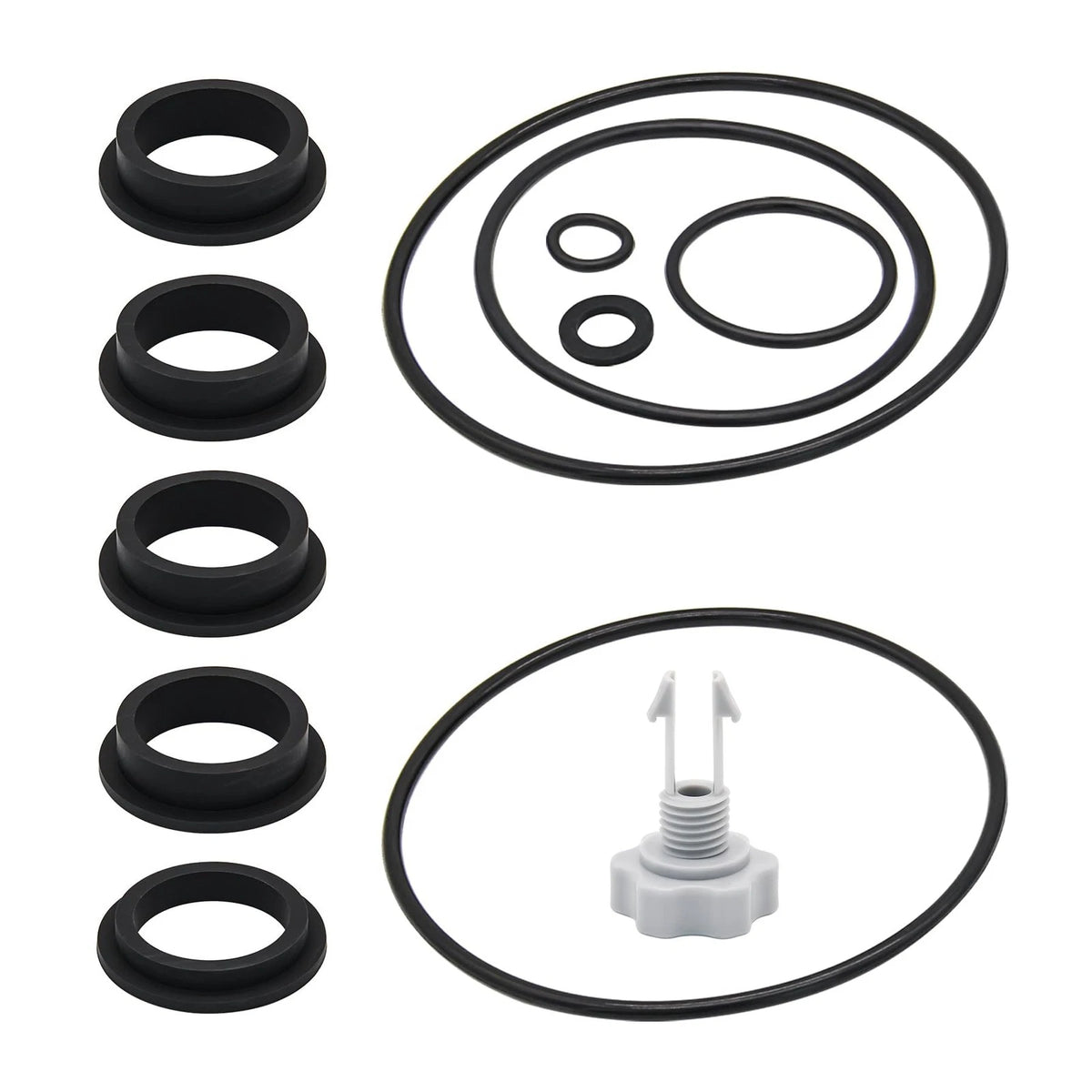 Koatukys Sand Filter Pump Replacement Parts for Intex 25013 Kit(12PCS), Black