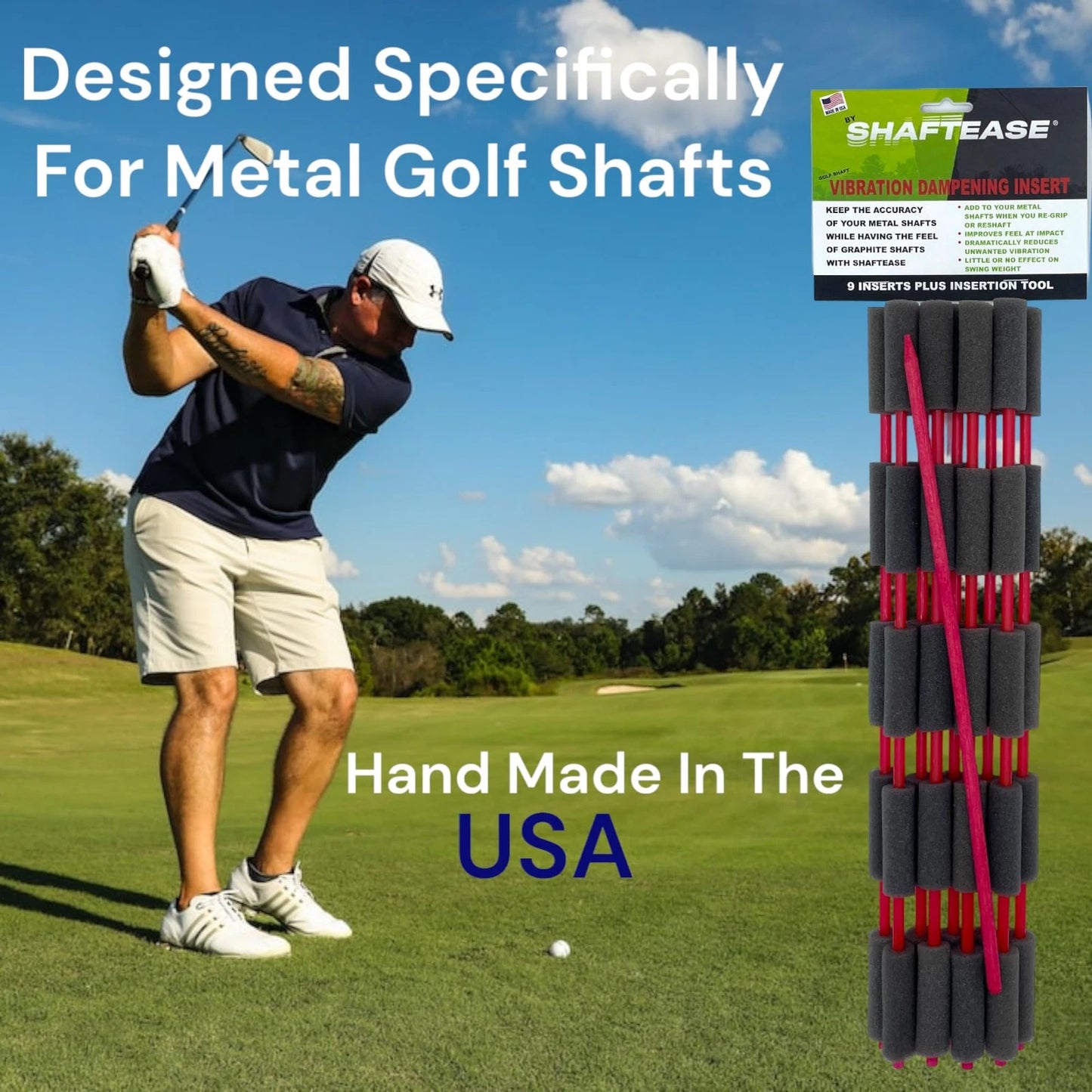 Golf Shaft Vibration Dampening Inserts for Metal Shafts Sting Free...