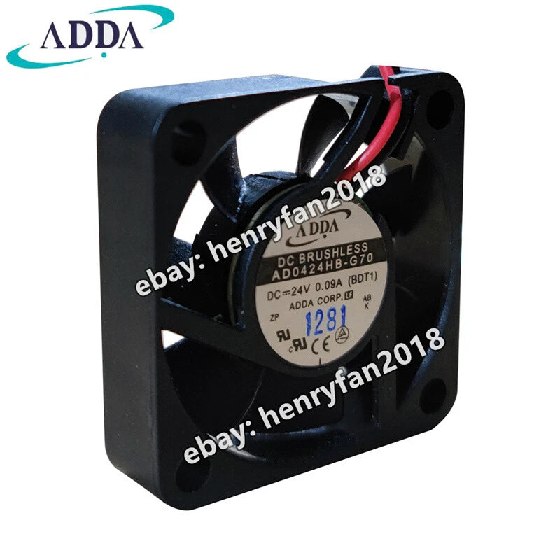ADDA Fan AD0424HB-G70 Axial Fan DC 24V 0.09A 40*40*10MM 2-Wires Cooling Fan