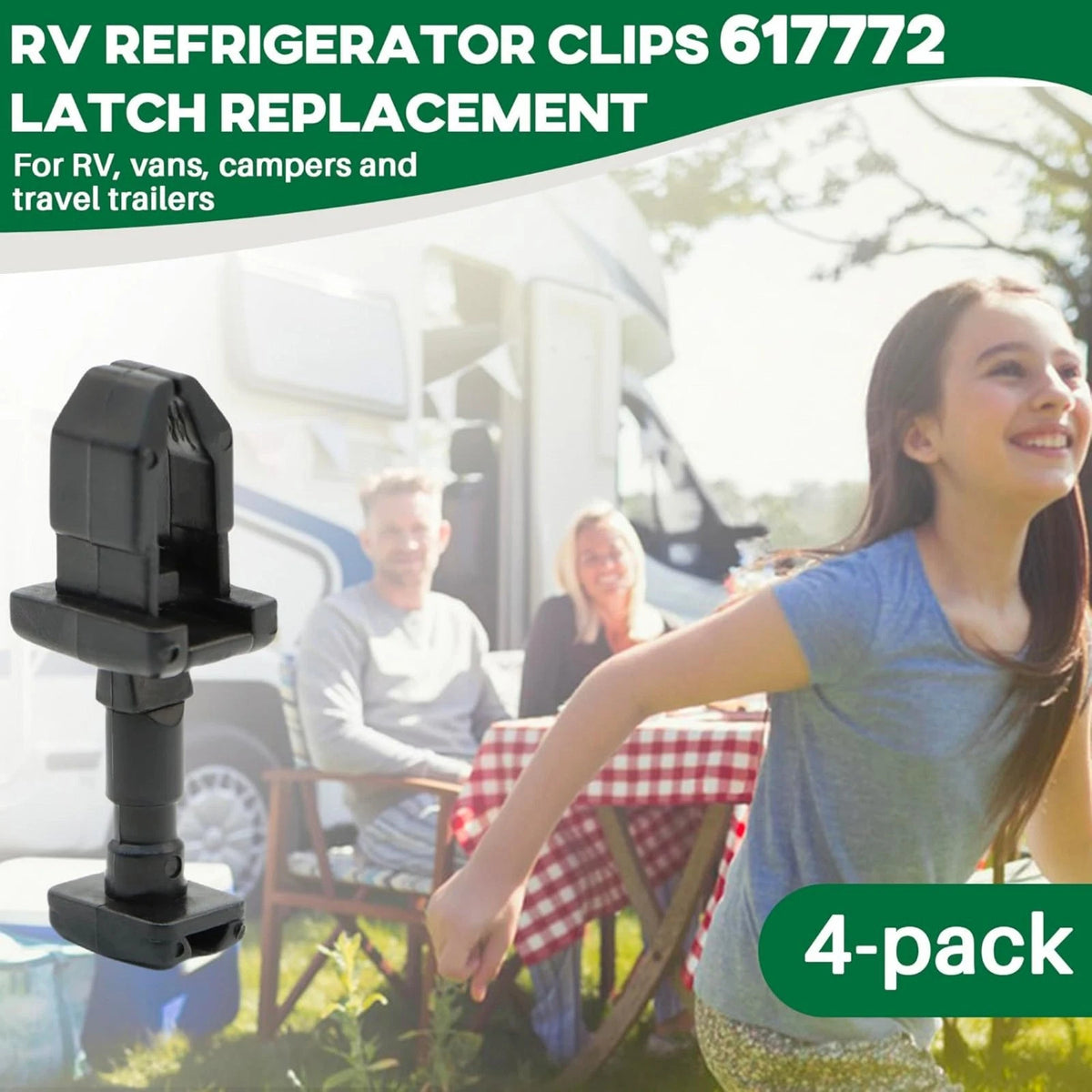 For Norcold RV Fridge Vent Door Clips Replacement 4 Pack 617772 Plastic Latch