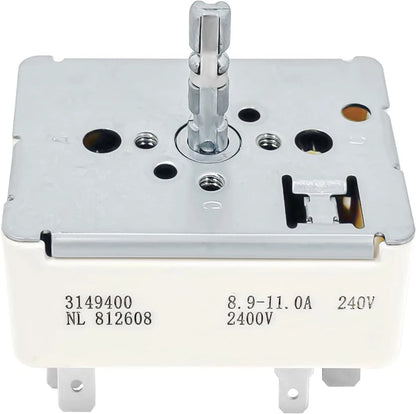 3149400 WP3148954 Range Burner Infinite Control Surface Element Unit Switch...