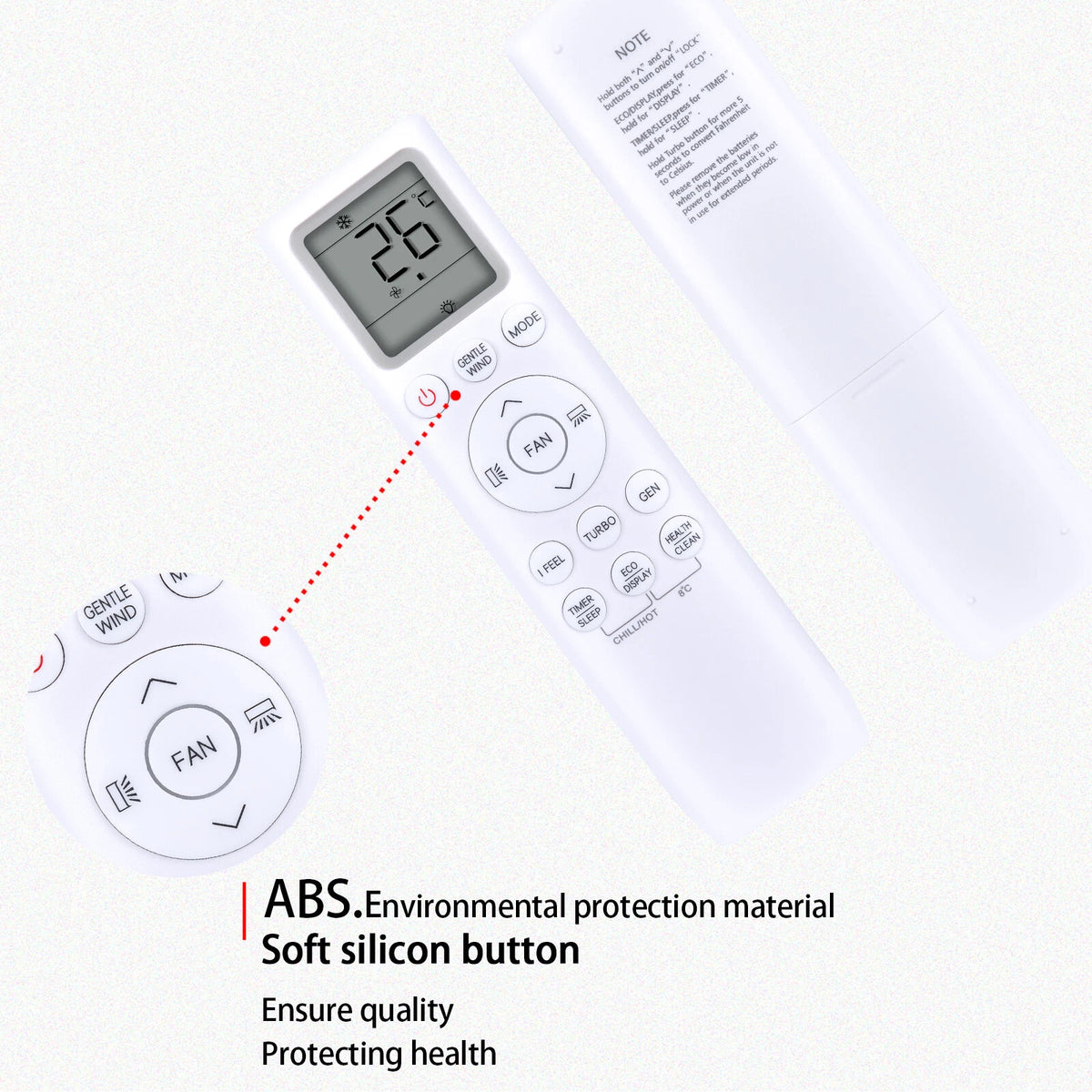 ES-AC110 Replacement Remote Control For TCL AC-257 Air Conditioner