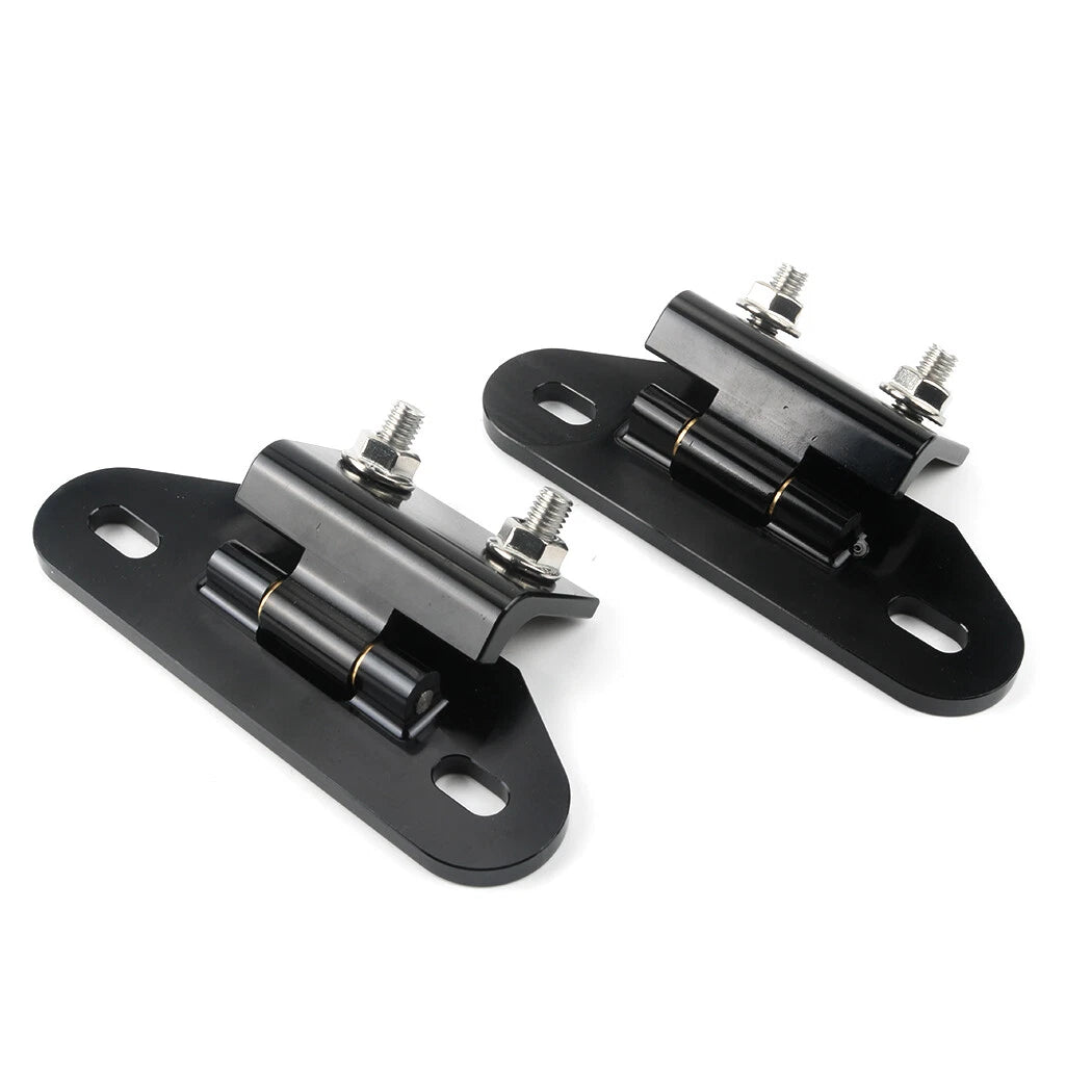 Billet Aluminum Rear Hatch Hinges Black Pair For 1982-1992 Camaro/Firebird