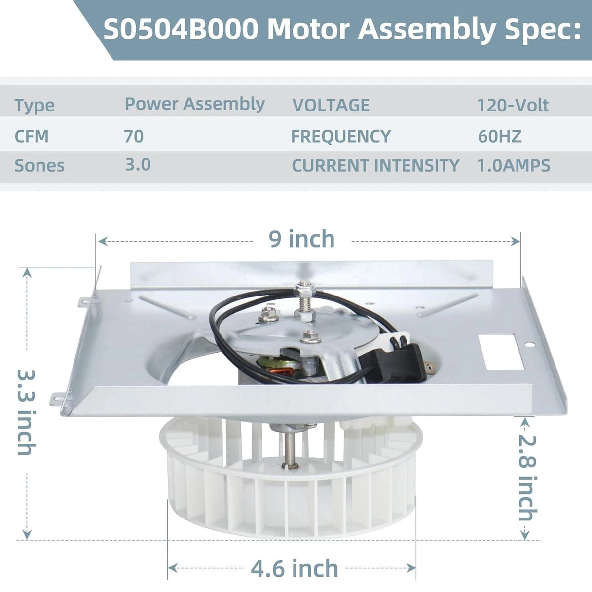 769RL B Unit for NuTone S0504B000 Motor Assembly,S0504B000 Fan Power 757...