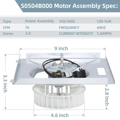 769RL B Unit for NuTone S0504B000 Motor Assembly,S0504B000 Fan Power 757...