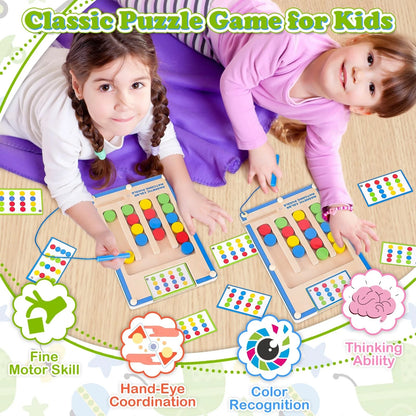 Kids Montessori Magnetic Wooden Toys: 3 4 5 6 7 Year Medium, Matching Puzzle