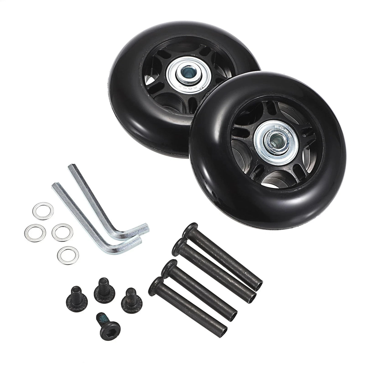 OwnMy 75mm x 23mm Luggage Wheels Replacements Set of 2 / 2.95", Black