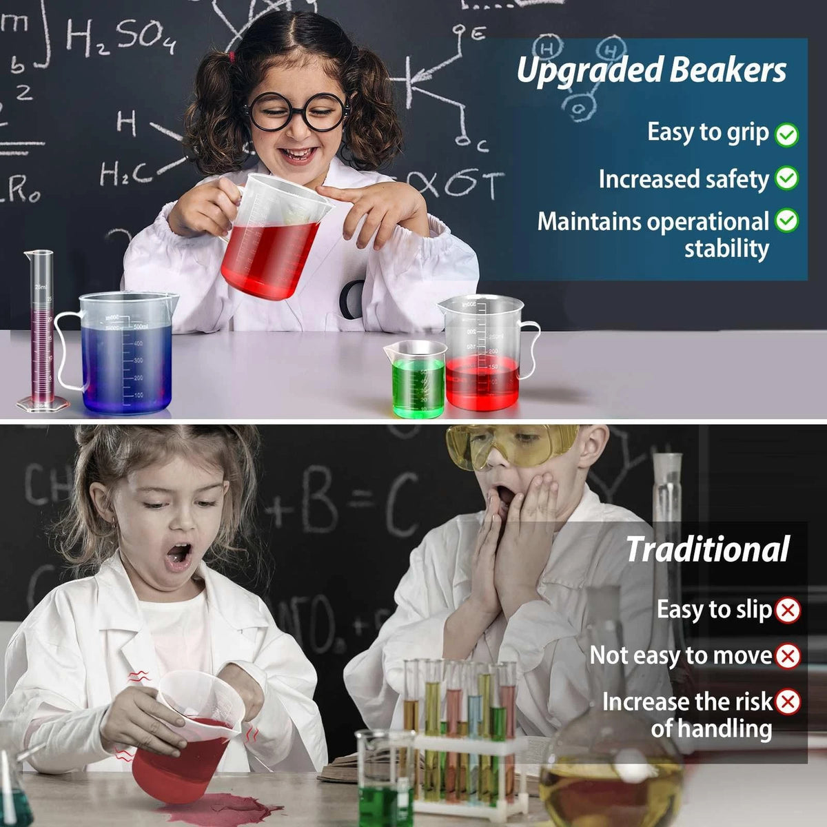 moveland Upgraded Plastic Graduated Cylinder 1000 milliliters, Transparent