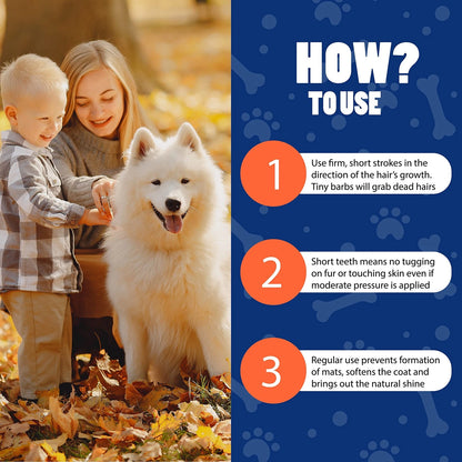 EasyGroomer Deshedding Brush for Dogs & Cats – Undercoat 5 Inch, Orange