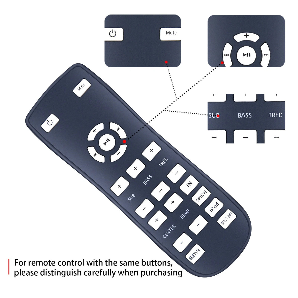 Remote Control For Vizio Soundbar VHT510 VHT210 VHT215 93040000090