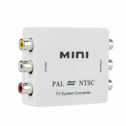 Dual-Way 3 RCA TV System Converter Format Video USB Powered PAL NTSC Converter L