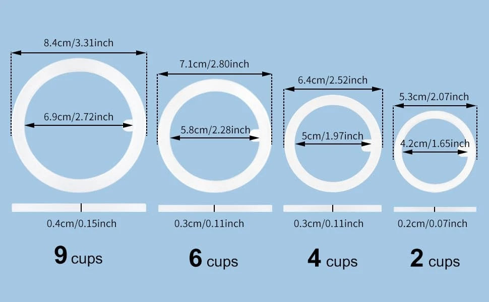 Sivaphe 9 Cup Stovetop Espresso Coffee Maker Replacement 9 cup, Sliver+White