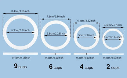 Sivaphe 9 Cup Stovetop Espresso Coffee Maker Replacement 9 cup, Sliver+White